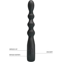 PRETTY LOVE - FEDERER VIBRADOR ANAL 12 VIBRACIONES NEGRO