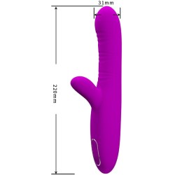 PRETTY LOVE - ANGELIQUE VIBRADOR MULTIFUNCIÓN + ESTIMULADOR DE CLÍTORIS MORADO