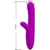 PRETTY LOVE - ANGELIQUE MULTIFUNCTION VIBRATOR + CLITORIS STIMULATOR PURPLE