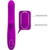 PRETTY LOVE - ANGELIQUE MULTIFUNCTION VIBRATOR + CLITORIS STIMULATOR PURPLE