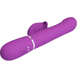 PRETTY LOVE - VIBRADOR  ESTIMULADOR MULTIFUNCIÓN 4 EN 1 MORADO