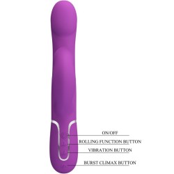 PRETTY LOVE - VIBRADOR  ESTIMULADOR MULTIFUNCIÓN 4 EN 1 MORADO