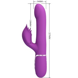 PRETTY LOVE - VIBRADOR  ESTIMULADOR MULTIFUNCIÓN 4 EN 1 MORADO