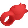 PRETTY LOVE - JAE VIBRADOR DE DEDO FORMA DE ROSA 10 VIBRACIONES ROJO