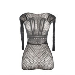 SUBBLIME - 951931 SHORT FISHNET DRESS WITH BARE BACK ONE SIZE