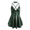 SUBBLIME - 955441 VESTIDO CON TIRANTES DE CUERO VERDE L/XL