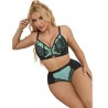 SUBBLIME - 955557 CONJUNTO SUJETADOR CON CREMALLERA DE MALLA DE CHAROL VERDE S/M