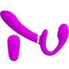 PRETTY LOVE - THUNDERBIRD VIBRADOR DOBLE STRAP-ON CONTROL REMOTO MORADO