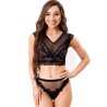 LIVCO CORSETTI FASHION - ELIN LC 20212 SUJETADOR + PANTIES NEGRO S/M