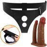 PRETTY LOVE - KEAVEN HARNESS BRIEFS UNIVERSAL  COMFORTABLE DOUBLE DILDO