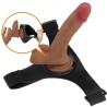 PRETTY LOVE - HARNESS BRIEFS UNIVERSAL CON DILDO VIBRACIÓN Y SQUIRTING 15.5 CM MULATO