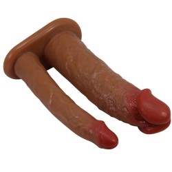 PRETTY LOVE - YAIRON FUNDA PARA PENE DOBLE CON EXTENSIÓN DE 4 CM MULATO