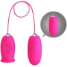PRETTY LOVE - DAISY VIBRATING EGG + CLITORIS STIMULATING TONGUE PINK