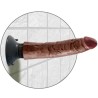 KING COCK - VIBRATING COCK BROWN 20.32 CM