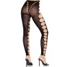 LEG AVENUE - MEDIAS OPACAS SIN COSTURAS CON CORTE EN LOS PIES NEGRO