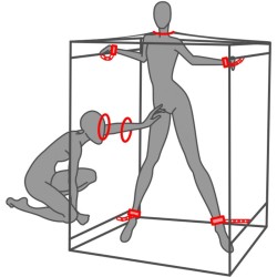 SECRET DOME - KINK CLUB CABINA SCANDALE NEGRO  ROJO