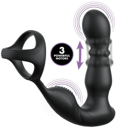 ANAL FANTASY ELITE COLLECTION - ANILLO Y MASAJEADOR ANAL VIBRADOR CON CONTROL REMOTO
