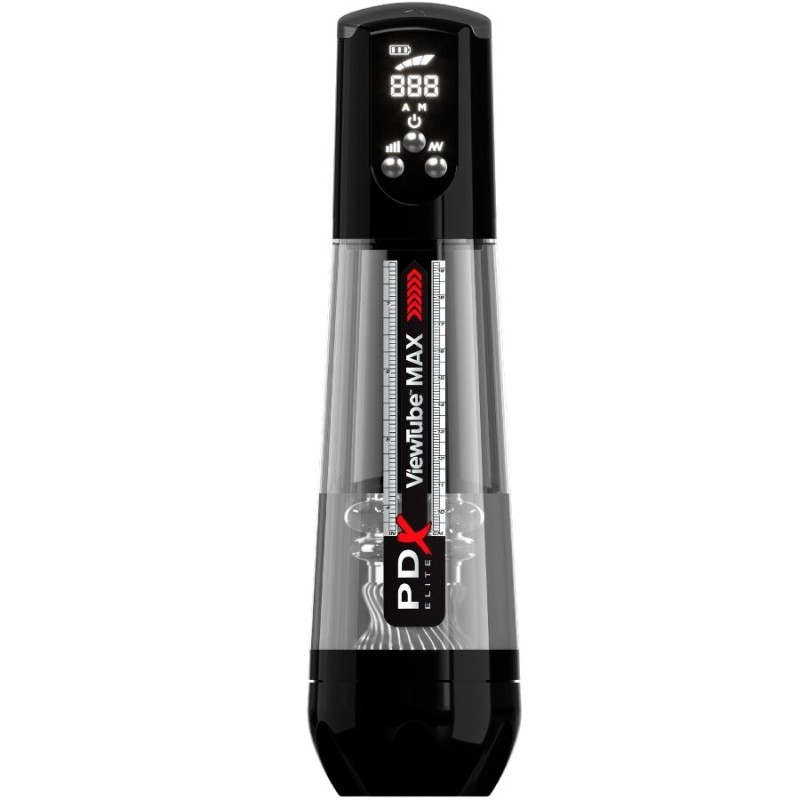 PDX ELITE - VIEWTUBE MAX VIEW MASTURNADOR AUTOMÁTICO CON SUCCIÓN TRANSPARENTE