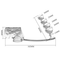 PRETTY LOVE - FUNDA PARA PENE CON PLUG ANAL TRANSPARENTE