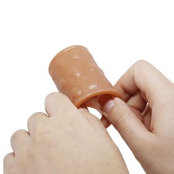 PRETTY LOVE - PENIS SLEEVE WITH ANAL PLUG NATURAL