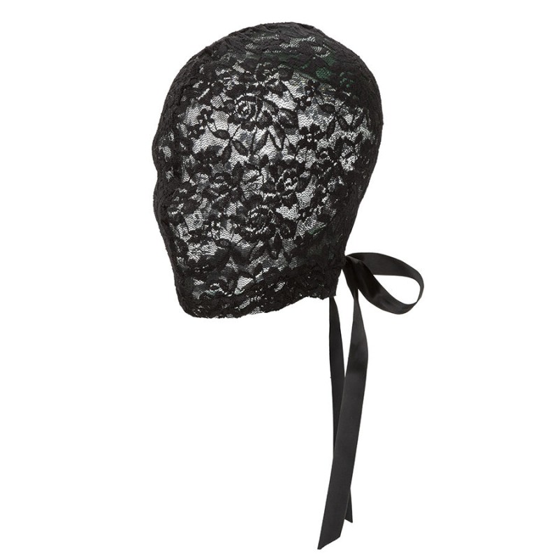 CALEXOTICS - SCANDAL BLACK LACE BALALAVA WITH BOW