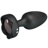 PRETTY LOVE - OSBORN ANAL PLUG WITH  LED LIGHT BLACK 9.8 CM