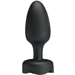 PRETTY LOVE - OLMAN ANAL PLUG WITH  LED LIGHT BLACK 8.8 CM