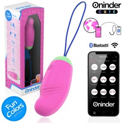 ONINDER CUTE - LOVE PLEASURE 360° VIBRATING-ROTATING SILICONE EGG - FREE GLOBAL APP