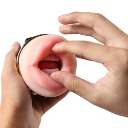 SHEQU - KAY DOUBLE MASTURBATOR WITH DUAL MOUTH AND VAGINA VIBRATION