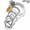 ADDICTED TOYS LOCKED - SILVER LOCK PENIS CAGE METAL SIZE M
