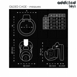 ADDICTED TOYS LOCKED - GILDEN CAGE JAULA PARA PENE DE SILICONA 8,5 CM