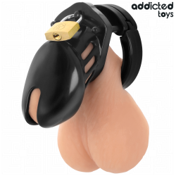 ADDICTED TOYS LOCKED - OBSIDIAN HOLD PENIS CAGE SIZE S