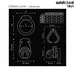 ADDICTED TOYS LOCKED - ETERNAL LOCK JAULA PARA PENE 9 CM
