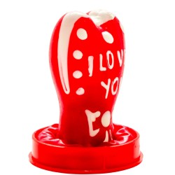 CONDOMERIE - HANDPAINTED NOVELTY CONDOMS HEART - I LOVE YOU MODEL 1