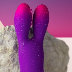 ROCKS- OFF - GLO-GIRL BUNNY VIBRADOR FLEXIBLE MORADO