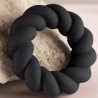 ROCKS-OFF - TWIST BLACK SILICONE MASTURBATOR RING
