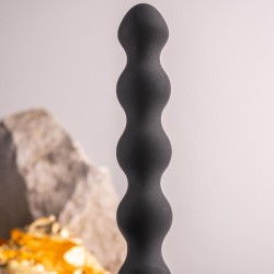 ROCKS- OFF - PETITE SENSATIONS PEARLS ANAL PLUG VIBRATOR BLACK