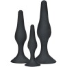 TOYJOY - ANAL PLAY CURVY COMPANIONS PLUG ANAL 3 PIEZAS NEGRO