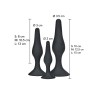TOYJOY - ANAL PLAY CURVY COMPANIONS PLUG ANAL 3 PIEZAS NEGRO
