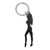 DIABLO PICANTE - KEYRING WITH FEMALE SILHOUETTE IN BLACK COLOR WITH BEER OPENER