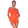 CHILIROSE - CR 4859 ORANGE MINI DRESS S