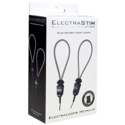 ELECTRASTIM - ELECTRALOOPS E-STIM ADJUSTABLE METAL PENIS RINGS
