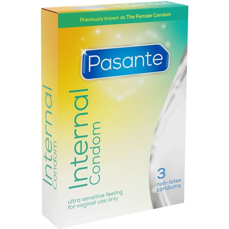 PASANTE - INTERNAL LATEX-FREE FEMALE CONDOMS BOX OF 3