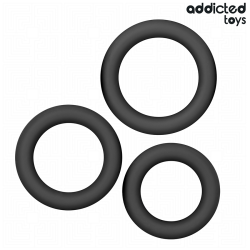 ADDICTED TOYS - SET DE ANILLOS SILICONA MODELO 1
