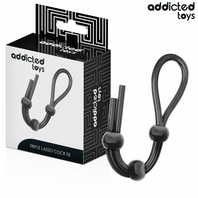 ADDICTED TOYS - CUERDA SILICONA PARA EL PENE DE LAZO TRIPLE