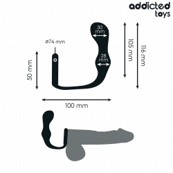 ADDICTED TOYS - PLUG ANAL CON ANILLO SILICONA MODELO 3