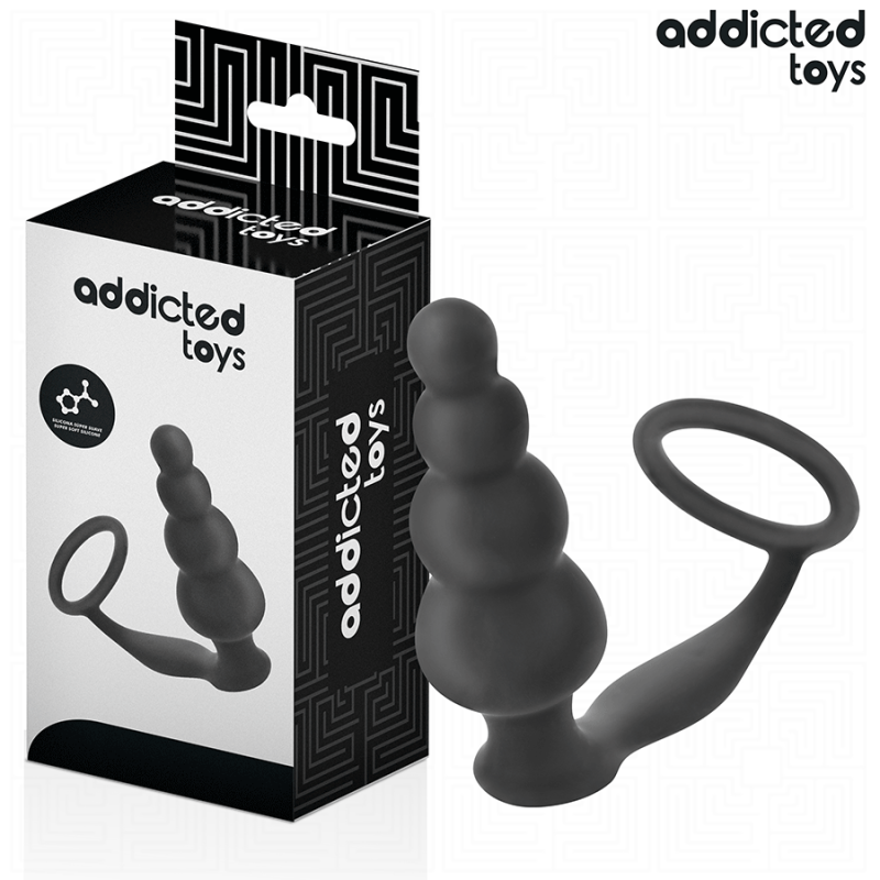 ADDICTED TOYS - ANAL PLUG WITH RING SILICONE MODEL 5