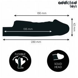 ADDICTED TOYS - FUNDA PARA EL PENE TRANSPARENTE TALLA S 23 CM