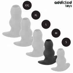 ADDICTED TOYS - HOLLOW ANAL PLUG SILICONE SIZE M 9.6 CM