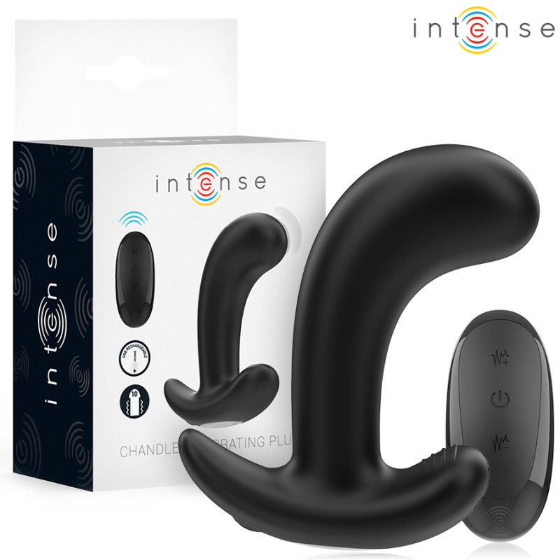 INTENSE - CHANDLER PLUG ANAL 10 VIBRACIONES NEGRO CONTROL REMOTO